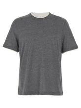 Brunello Cucinelli Gray Silk T-Shirt
