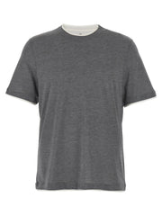 Brunello Cucinelli Gray Silk T-Shirt