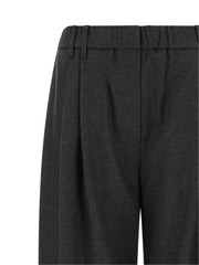 Brunello Cucinelli Gray Virgin Wool Casual Pants