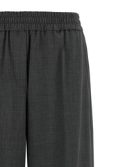 Brunello Cucinelli Gray Virgin Wool Flared Pants