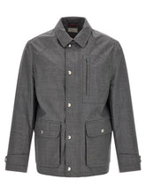 Brunello Cucinelli Gray Virgin Wool Full-Length Jacket