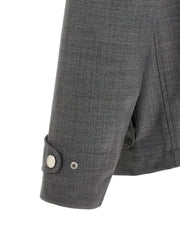 Brunello Cucinelli Gray Virgin Wool Full-Length Jacket
