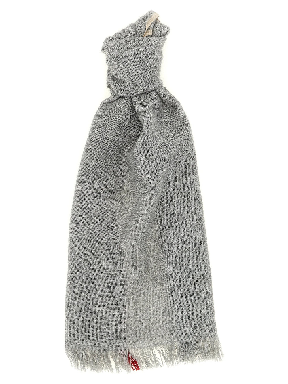 Brunello Cucinelli Gray Virgin Wool Scarf