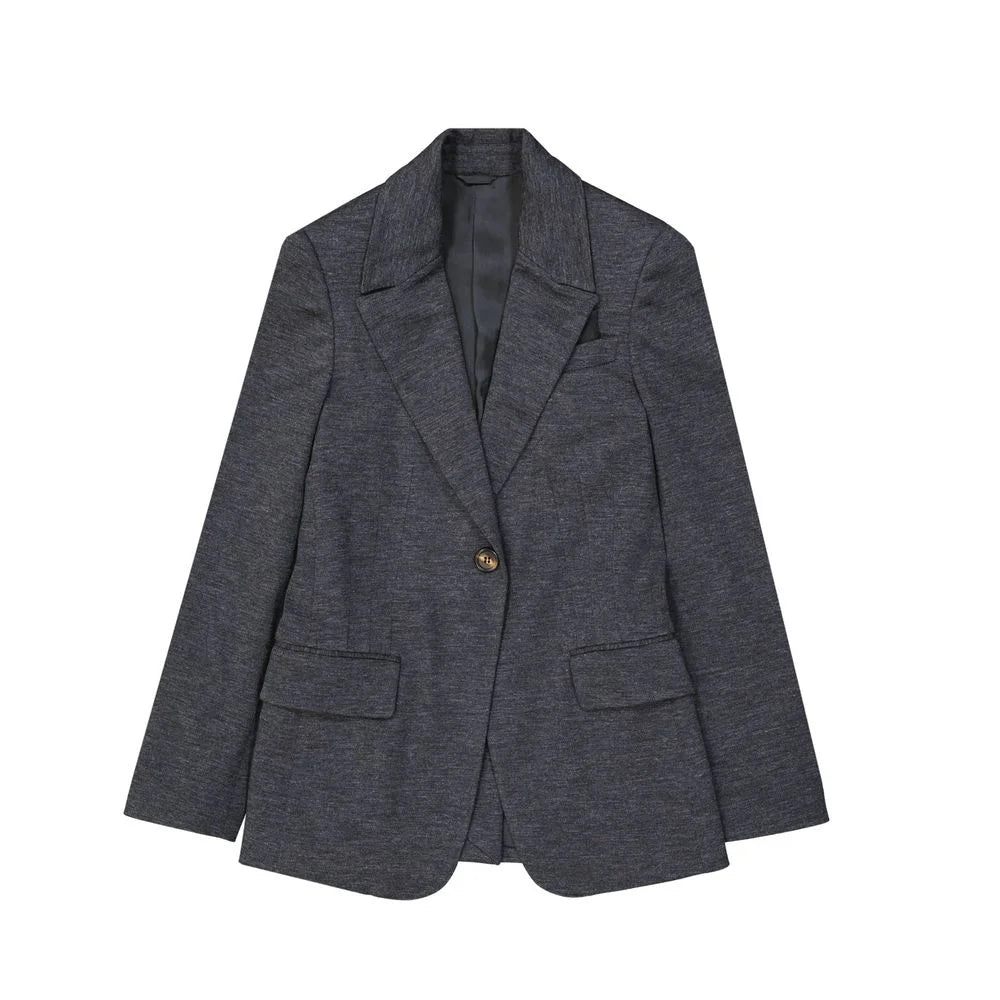 Brunello Cucinelli Gray Wool Blazer