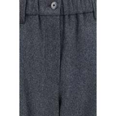 Brunello Cucinelli Gray Wool Oves Aries Casual Pants - IT44 | L