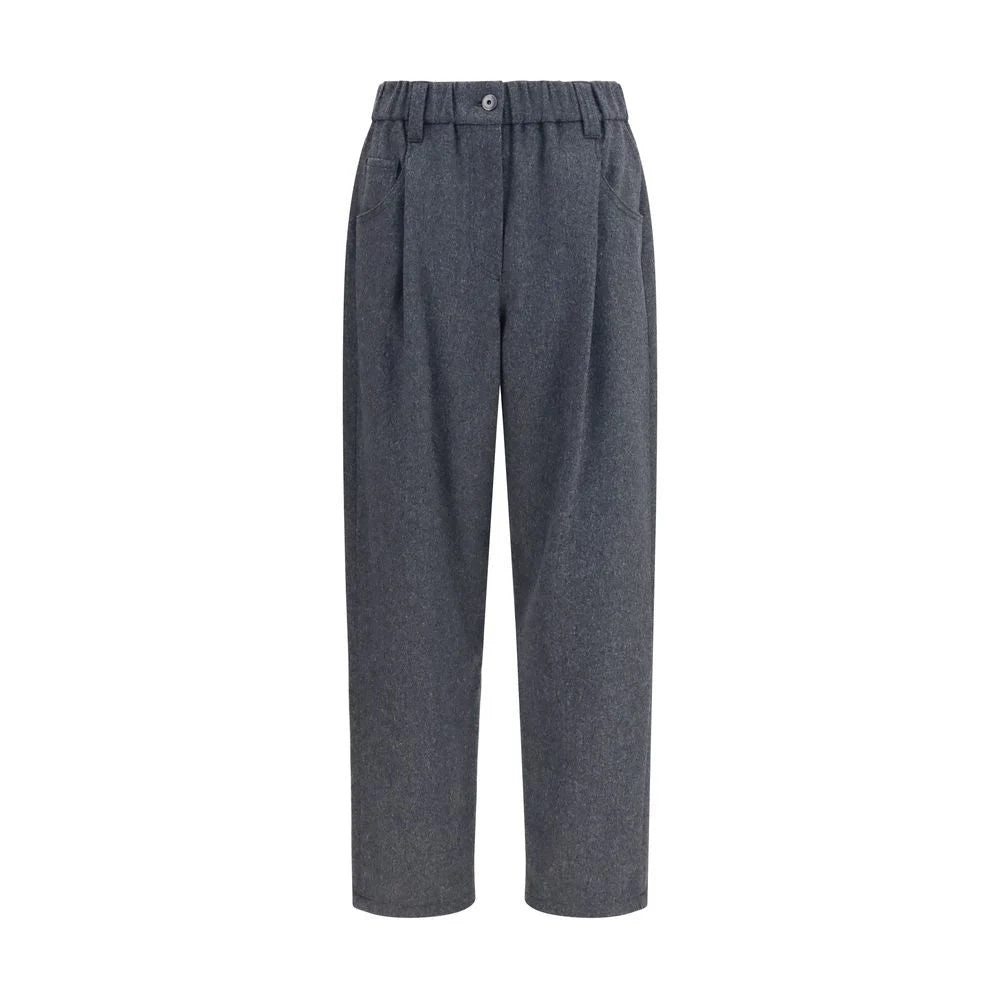 Brunello Cucinelli Gray Wool Oves Aries Casual Pants - IT44 | L