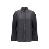 Brunello Cucinelli Gray Wool Oves Aries Dress Shirt