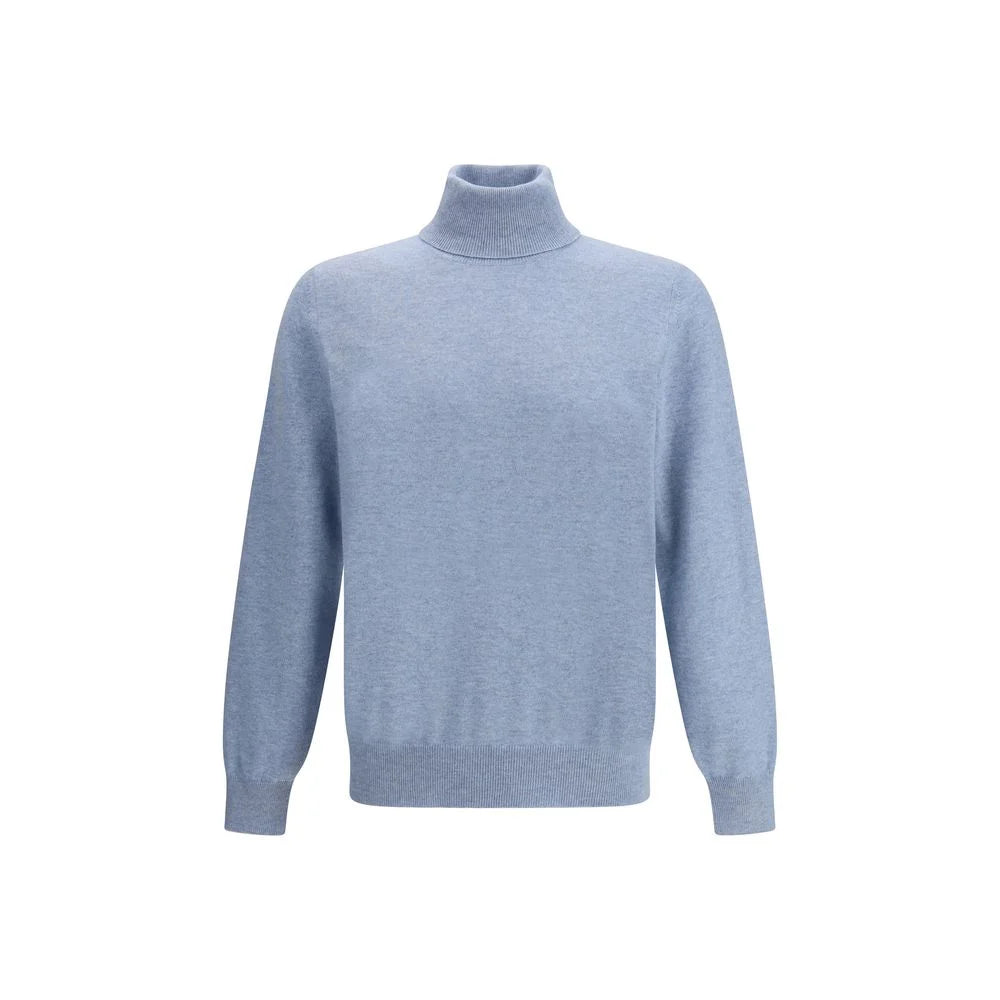 Brunello Cucinelli Light Blue Cashmere Cashmere Sweater - IT54 | XXL