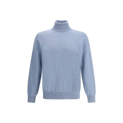 Brunello Cucinelli Light Blue Cashmere Cashmere Sweater - IT54 | XXL