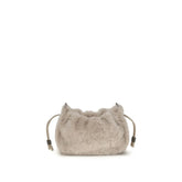 Brunello Cucinelli Mellow mini shearling Shoulder Bag