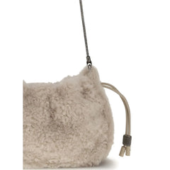Brunello Cucinelli Mellow mini shearling Shoulder Bag