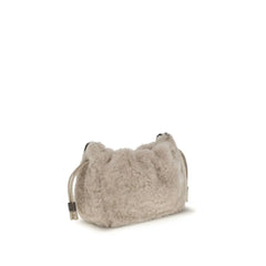 Brunello Cucinelli Mellow mini shearling Shoulder Bag - Shoulder Bags