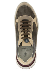 Brunello Cucinelli Multicolor Calfskin Athletic Sneakers