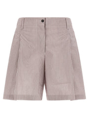 Brunello Cucinelli Calções de Algodão Multicoloridos de Bermuda - S