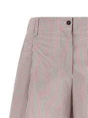 Brunello Cucinelli Calções de Algodão Multicoloridos de Bermuda - S