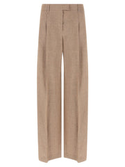 Brunello Cucinelli Multicolor Linen Flared Pants - IT42