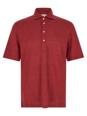 Brunello Cucinelli Multicolor Linen Polo Shirt