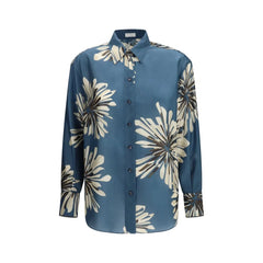 Brunello Cucinelli Multicolor Silk Pattern Shirt - S