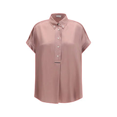 Cămașă cu mânecă scurtă din mătase multicolor Brunello Cucinelli