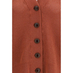 Brunello Cucinelli Orange Cashmere Cardigan