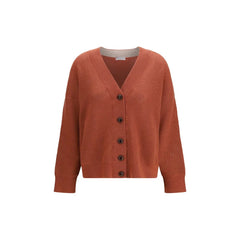 Brunello Cucinelli Orange Cashmere Cardigan