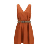 Brunello Cucinelli Orange Cotton Casual Dress