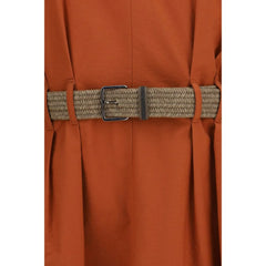 Brunello Cucinelli Orange Cotton Casual Dress