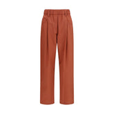 Brunello Cucinelli Orange Cotton Casual Pants