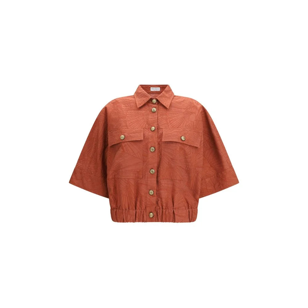 Brunello Cucinelli Orange Cotton Coat - S