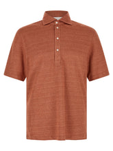 Brunello Cucinelli Orange Linen Polo Shirt