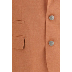 Brunello Cucinelli Orange Wool Oves Aries Blazer - IT50 | L