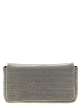Brunello Cucinelli Silver Leather Clutch Bag