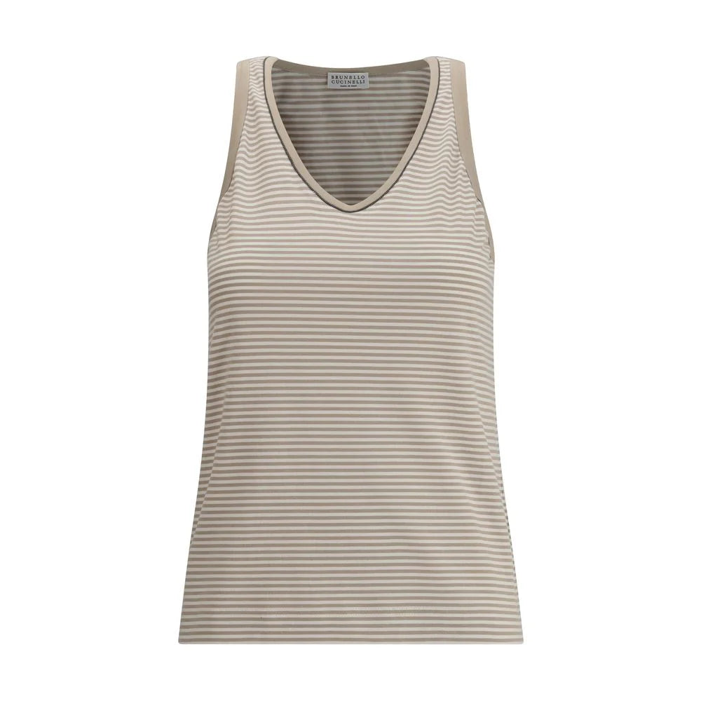 Brunello Cucinelli Striped Tank Top