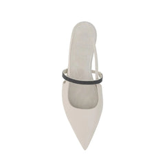 Brunello Cucinelli White Calfskin Ballet Flats - EU36/US6