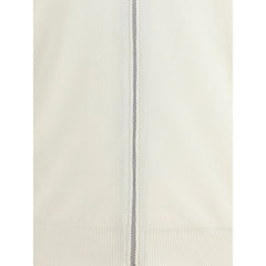 Brunello Cucinelli White Cashmere Cardigan - IT54 | XXL