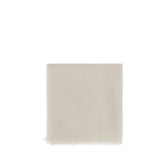 Brunello Cucinelli White Cashmere Foulard