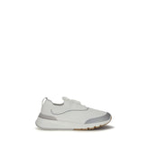 Brunello Cucinelli White Cotton Athletic Sneakers - EU45/US12