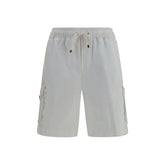 Brunello Cucinelli White Cotton Bermuda Shorts