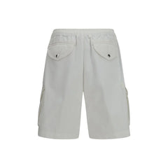 Brunello Cucinelli White Cotton Bermuda Shorts