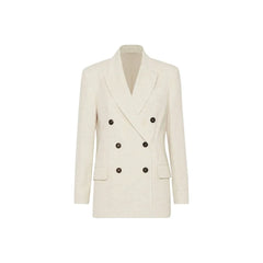 Brunello Cucinelli White Cotton Blazer