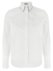 Brunello Cucinelli White Cotton Blouse