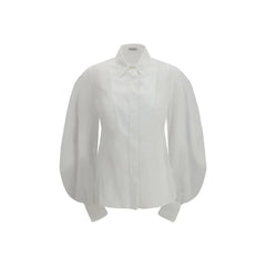 Brunello Cucinelli White Cotton Blouse