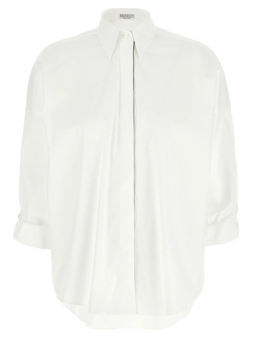 Brunello Cucinelli White Cotton Blouse - XS