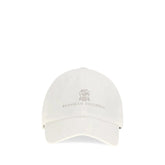Brunello Cucinelli White Cotton Cap (Baseball Hat) - L