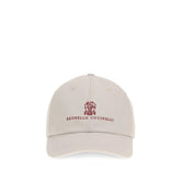 Brunello Cucinelli White Cotton Cap (Baseball Hat) - M