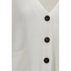 Brunello Cucinelli White Cotton Cardigan