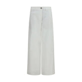 Brunello Cucinelli White Cotton Casual Pants