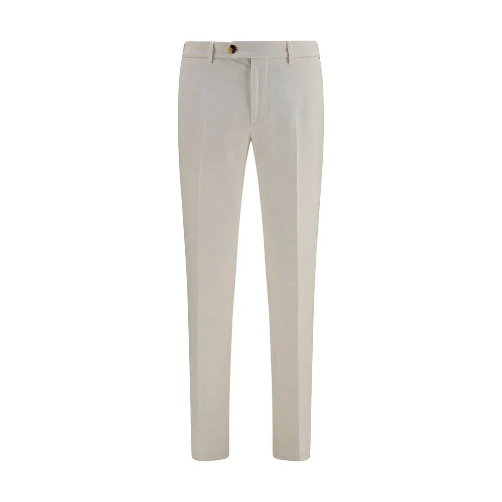 Brunello Cucinelli White Cotton Casual Pants