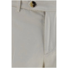 Brunello Cucinelli White Cotton Casual Pants