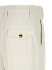 Brunello Cucinelli White Cotton Casual Pants - IT50 | L